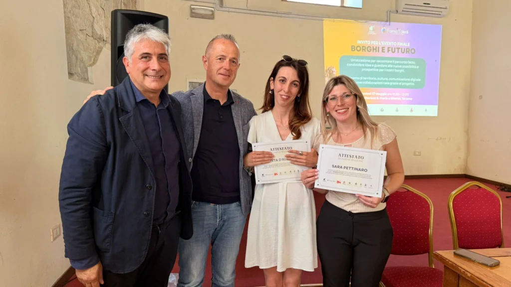 Consegna degli attestati di Borghi e Futuro