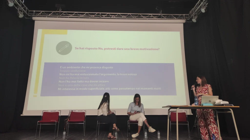 Relatrici durante un incontro di formazione e confronto del progetto DeA