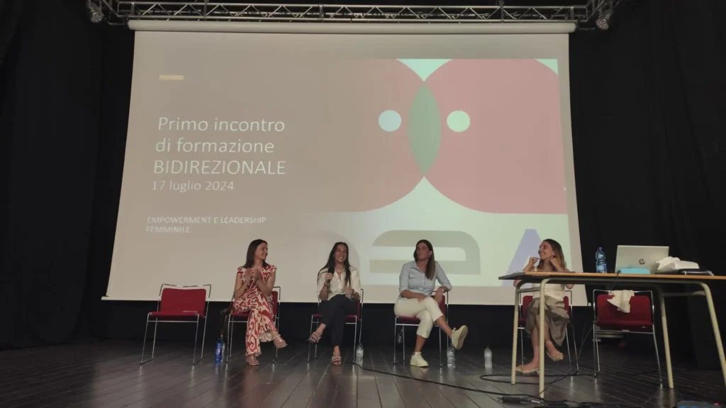 Momento del primo incontro di formazione bidirezionale su empowerment e leadership del progetto DeA